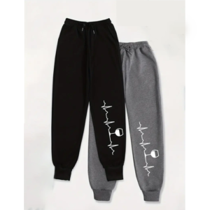 two pack joggers with print