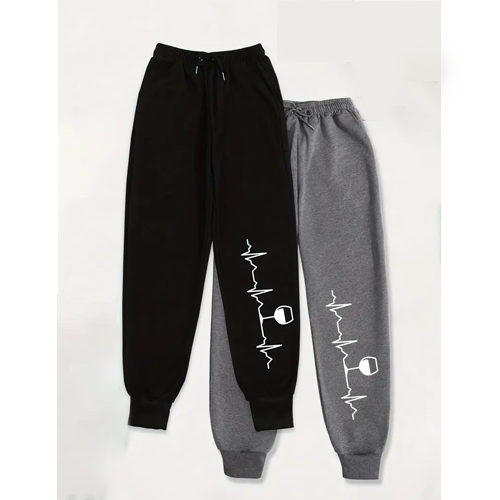 two pack joggers with print