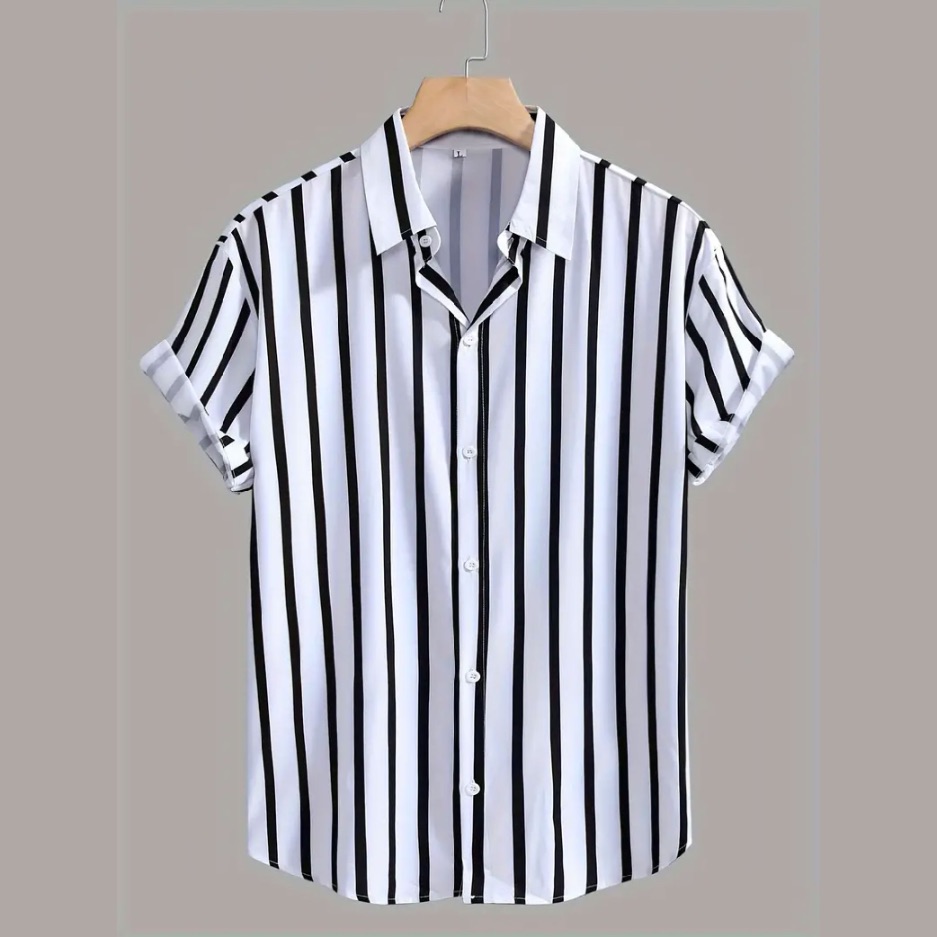 WhiteShirt with Black Stripes