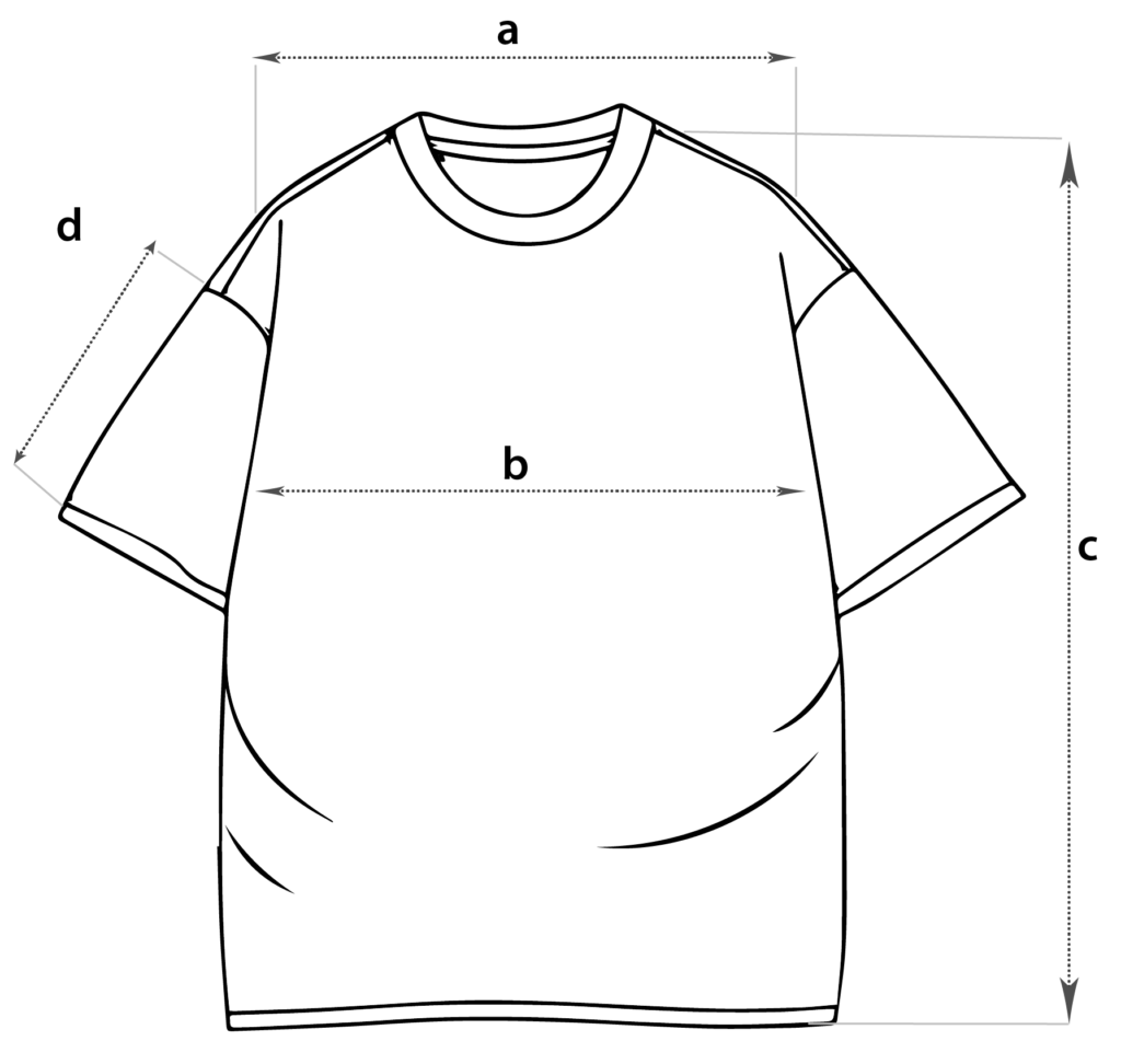 oversize tshirt measurement