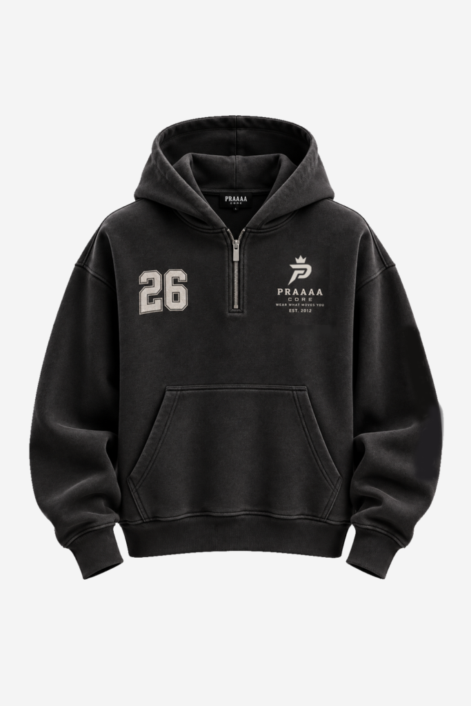 3/4 zip praaaa core hoodie
