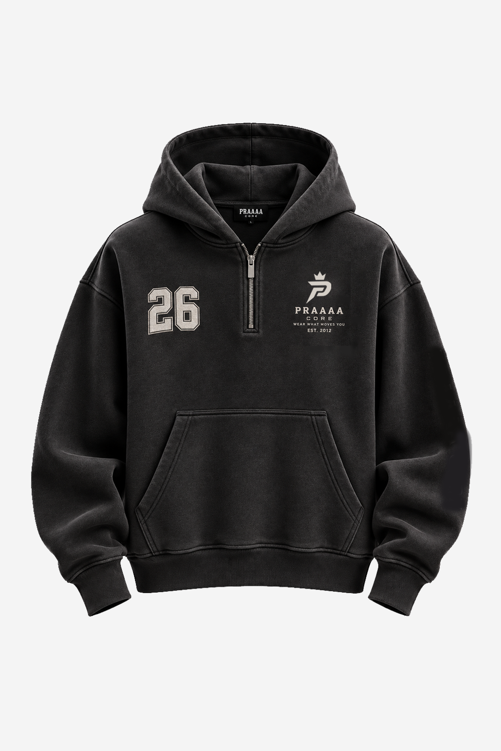 3/4 zip praaaa core hoodie